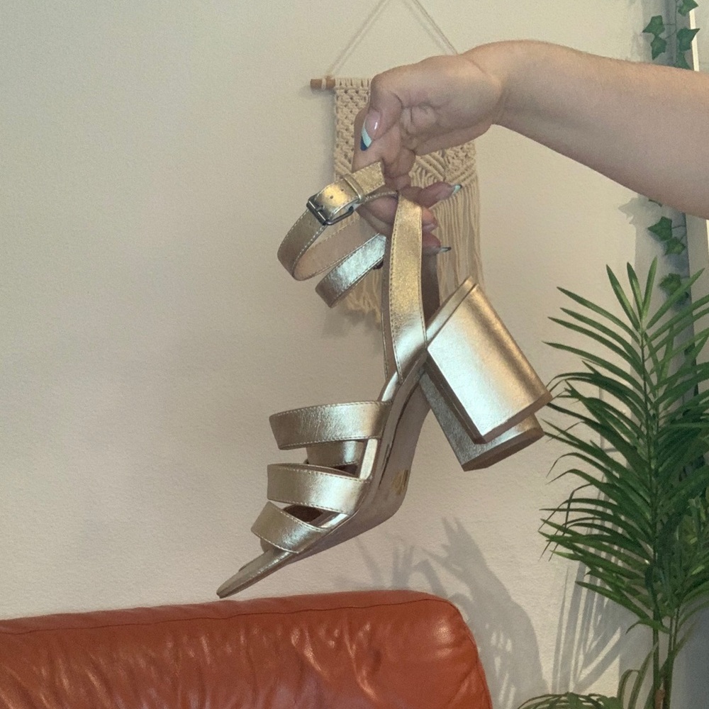 Madewell Soft Gold Strappy Sandals